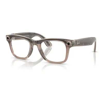 Ray-Ban AI Glasses | Meta Wayfarer Unisex Warm Stone Frame Red Lenses 53-22 Facebook Glasses