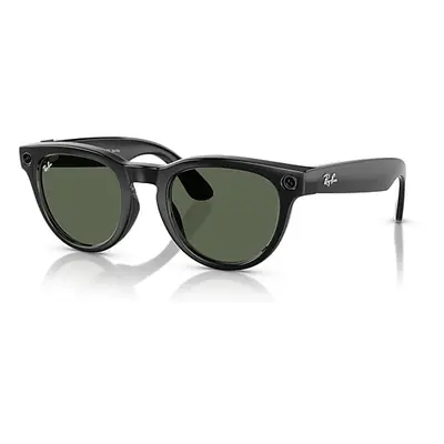 Ray-Ban Smart Glasses | Meta Low Bridge Fit Headliner Unisex Black Frame Green Lenses 51-23 Face