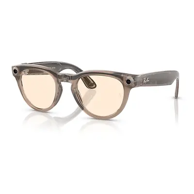 Ray-Ban Smart Glasses | Meta Headliner Unisex Warm Stone Frame Yellow Lenses 50-23 Facebook Glas