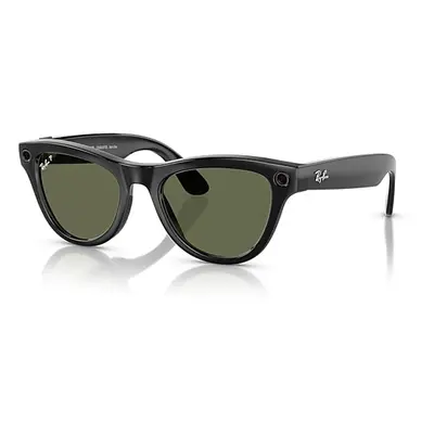 Ray-Ban Smart Glasses | Meta Skyler Unisex Black Frame Green Lenses 52-20 Facebook Glasses