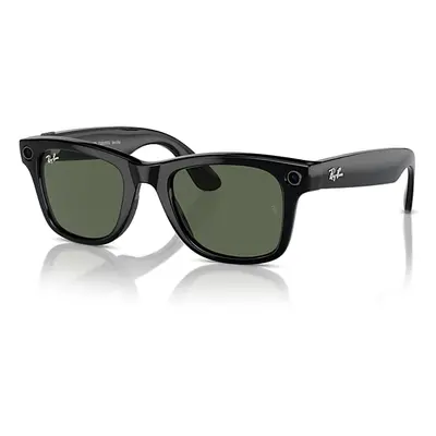 Ray-Ban AI Glasses | Meta Wayfarer Unisex Black Frame Green Lenses 50-22 Facebook Glasses