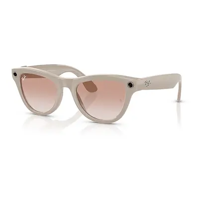 Ray-Ban AI Glasses | Meta Skyler Unisex Chalky Grey Frame Pink Lenses 52-20 Facebook Glasses