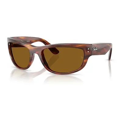 Ray-Ban Sunglasses Unisex Mega Balorama - Striped Havana Frame Brown Lenses 63-19