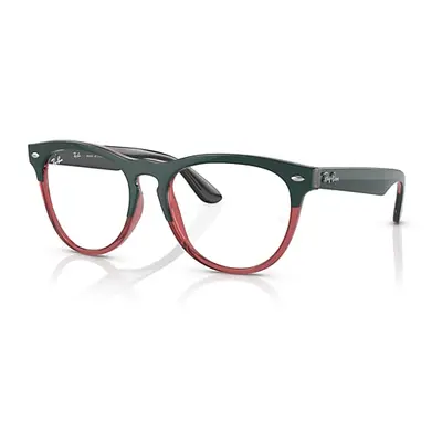 Ray-Ban Eyeglasses Unisex Iris Optics - Dark Green On Transparent Light Red Frame Clear Lenses P