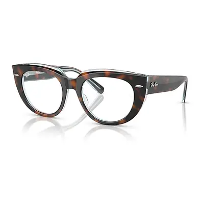 Ray-Ban Eyeglasses Woman Doreen Optics - Dark Havana On Multicolour Frame Clear Lenses Polarized