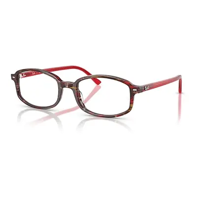 Ray-Ban Eyeglasses Unisex Sam Optics - Transparent Red Frame Clear Lenses Polarized 54-19