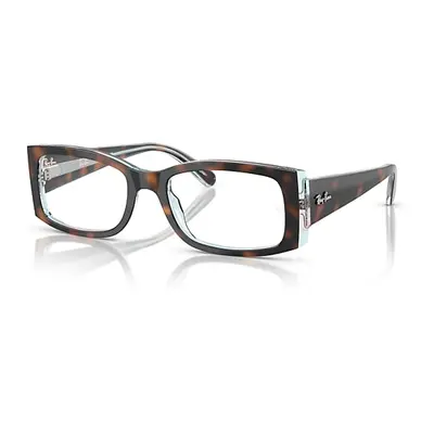 Ray-Ban Eyeglasses Woman Miriam Optics - Dark Havana On Multicolour Frame Clear Lenses Polarized