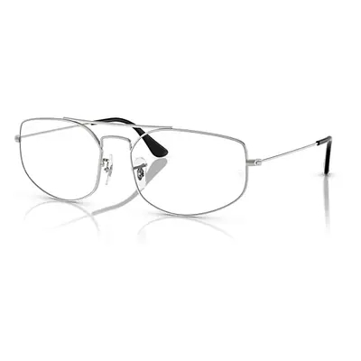 Ray-Ban Eyeglasses Unisex Explorer V Optics - Silver Frame Clear Lenses Polarized 56-17