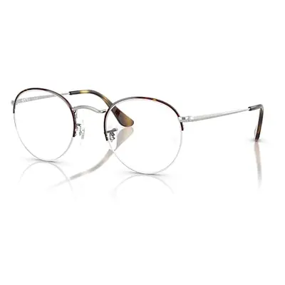 Ray-Ban Eyeglasses Unisex Round Gaze - Silver Frame Clear Lenses Polarized 53-22