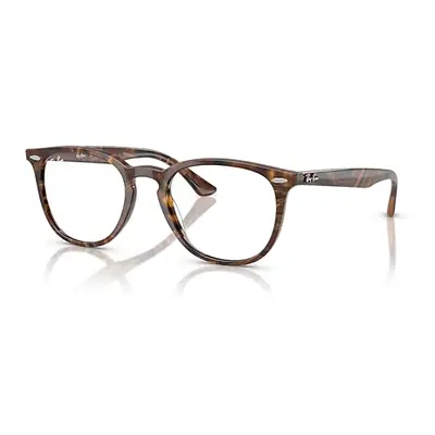 Ray-Ban Eyeglasses Unisex Rb7159 Optics - Transparent Fantasy Brown/yellow Frame Clear Lenses Po