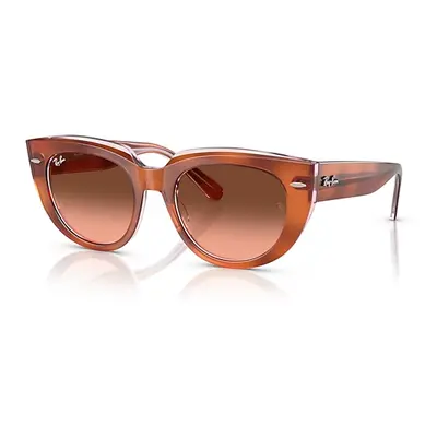 Ray-Ban Sunglasses Woman Doreen - Red Havana On Transparent Multicolour Frame Pink Lenses 49-20