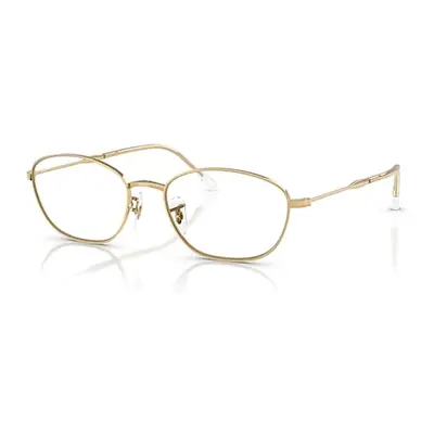 Ray-Ban Eyeglasses Woman Rb3749v Optics - Arista Gold Frame Clear Lenses Polarized 55-18