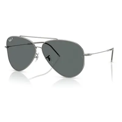 Ray-Ban Sunglasses Unisex Aviator Reverse - Gunmetal Frame Grey Lenses Polarized 62-11