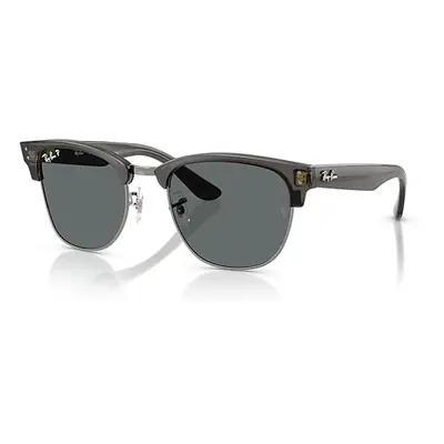 Ray-Ban Sunglasses Unisex Clubmaster Reverse - Transparent Dark Grey On Gunmetal Frame Grey Lens