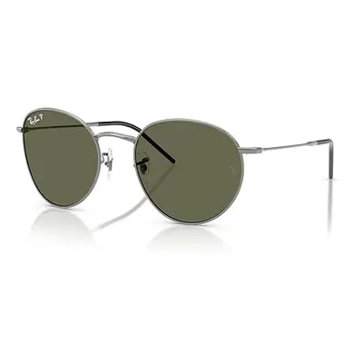 Ray-Ban Sunglasses Unisex Round Reverse - Gunmetal Frame Green Lenses Polarized 55-21