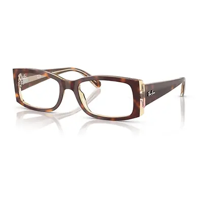 Ray-Ban Eyeglasses Woman Miriam Optics - Light Havana On Multicolour Frame Clear Lenses Polarize