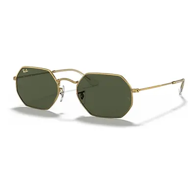 Ray-Ban Sunglasses Unisex Octagonal Legend Gold - Gold Frame Green Lenses 53-21