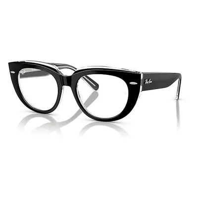 Ray-Ban Eyeglasses Woman Doreen Optics - Black On Transparent Frame Clear Lenses Polarized 48-19