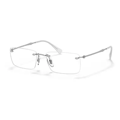 Ray-Ban Eyeglasses Unisex Rb8755 Optics - Silver Frame Clear Lenses Polarized 56-17