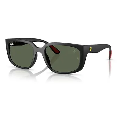 Ray-Ban Sunglasses Unisex Rb4443m Scuderia Ferrari Collection - Matte Black Frame Green Lenses 5