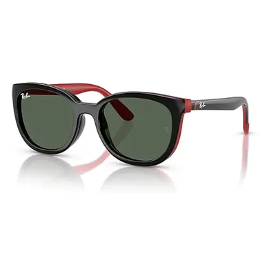 Ray-Ban Clipon Children Rb1631 Clip-on Kids Bio-based - Black On Rubber Red Frame Green Lenses 4