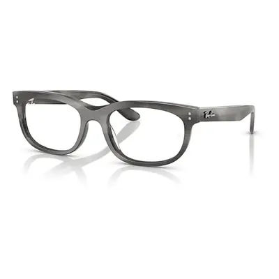 Ray-Ban Eyeglasses Unisex Balorette Optics - Striped Gray Frame Clear Lenses Polarized 54-19