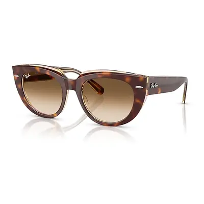 Ray-Ban Sunglasses Woman Doreen - Light Havana On Transparent Multicolour Frame Brown Lenses 49-