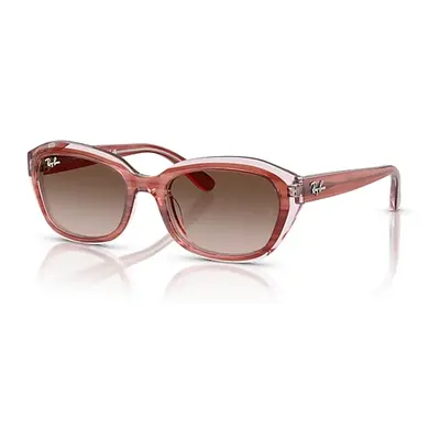 Ray-Ban Sunglasses Children Rb9081s Kids - Striped Pink On Transparent Pink Frame Brown Lenses 4