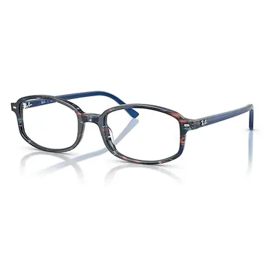 Ray-Ban Eyeglasses Unisex Sam Optics - Transparent Blue Frame Clear Lenses Polarized 54-19