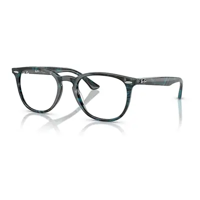 Ray-Ban Eyeglasses Unisex Rb7159 Optics - Transparent Fantasy Blue/grey Frame Clear Lenses Polar