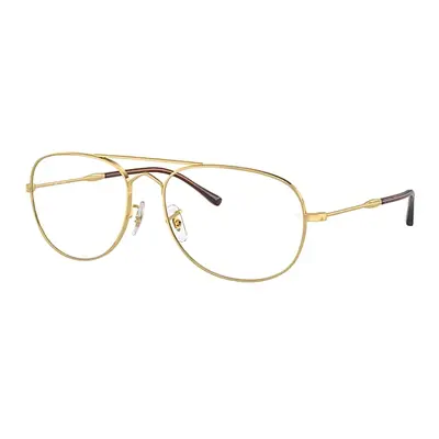 Ray-Ban Eyeglasses Unisex Bain Bridge Optics - Arista Gold Frame Clear Lenses Polarized 55-17