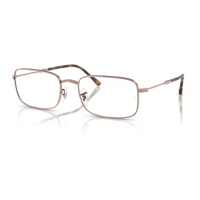 Ray-Ban Eyeglasses Unisex Rb3746v Optics - Copper Frame Clear Lenses Polarized 54-20