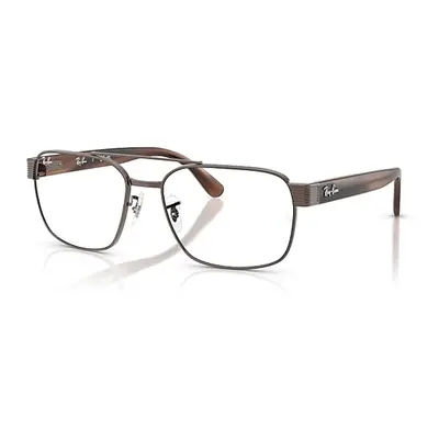 Ray-Ban Eyeglasses Unisex Rb3751v Optics - Havana Brown Frame Clear Lenses Polarized 56-17