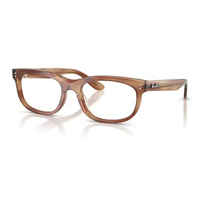 Ray-Ban Eyeglasses Unisex Balorette Optics - Striped Brown Frame Clear Lenses Polarized 54-19