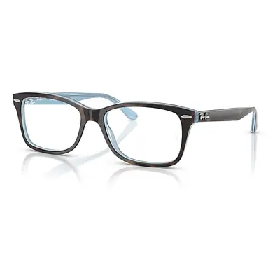 Ray-Ban Eyeglasses Unisex Rb5428 Optics - Havana On Light Blue Frame Clear Lenses Polarized 53-1