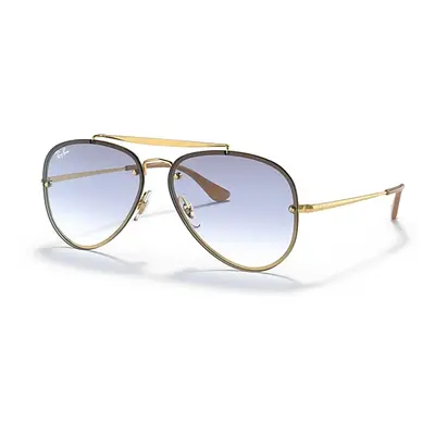 Ray-Ban Sunglasses Unisex Blaze Aviator - Arista Gold Frame Blue Lenses 58-13