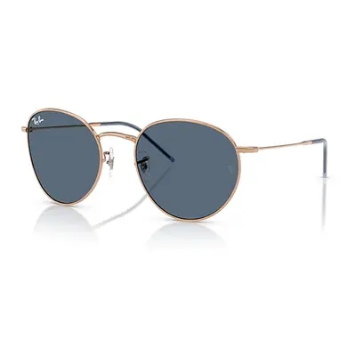 Ray-Ban Sunglasses Unisex Round Reverse - Rose Gold Frame Blue Lenses 55-21