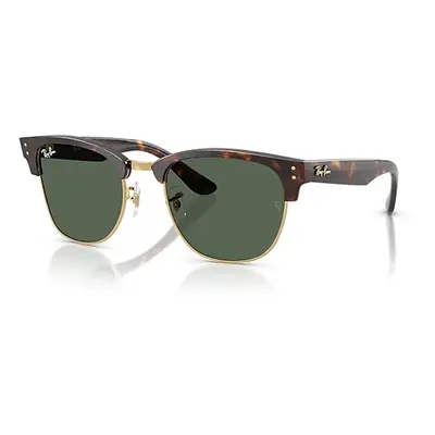 Ray-Ban Sunglasses Unisex Clubmaster Reverse - Havana Frame Green Lenses 54-21