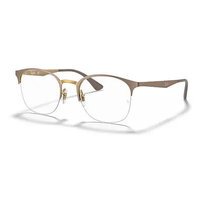 Ray-Ban Eyeglasses Unisex Rb6422 Optics - Light Brown Frame Clear Lenses Polarized 49-19