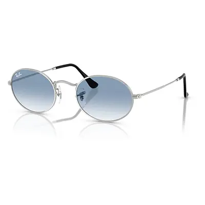 Ray-Ban Sunglasses Unisex Oval Metal - Silver Frame Blue Lenses 51-21