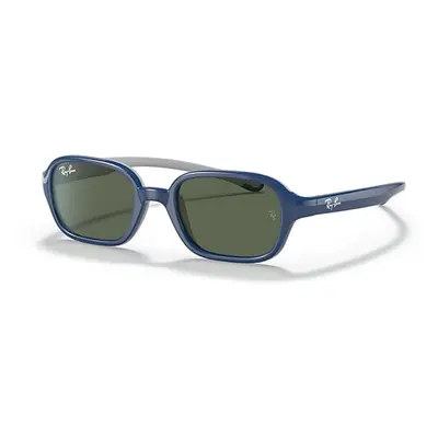 Ray-Ban Sunglasses Children Rb9074s Kids - Blue On Rubber Grey Frame Green Lenses 39-16