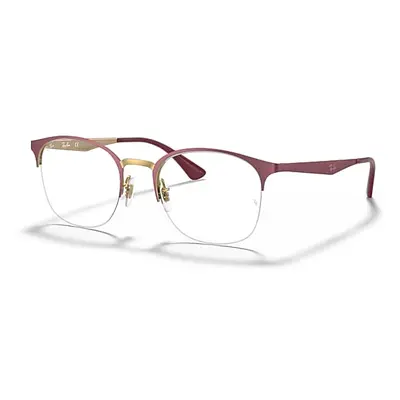 Ray-Ban Eyeglasses Unisex Rb6422 Optics - Bordeaux Frame Clear Lenses Polarized 51-19