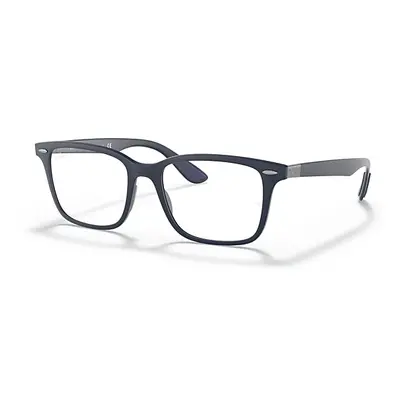 Ray-Ban Eyeglasses Unisex Rb7144 Optics - Blue Frame Clear Lenses 53-18