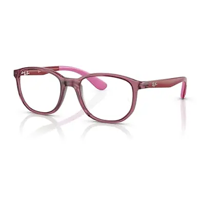 Ray-Ban Eyeglasses Children Rb1619 Optics Kids - Red On Pink Frame Clear Lenses Polarized 49-16