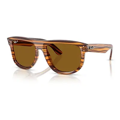 Ray-Ban Sunglasses Unisex Boyfriend Reverse - Striped Havana Frame Brown Lenses Polarized 56-18