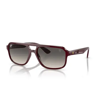 Ray-Ban Sunglasses Unisex Rb4414m Scuderia Ferrari Collection - Dark Red Frame Grey Lenses 58-17