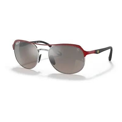 Ray-Ban Sunglasses Unisex Rb3685m Scuderia Ferrari Collection - Red Frame Silver Lenses Polarize