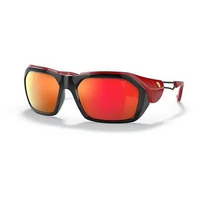 Ray-Ban Sunglasses Unisex Rb4367m Scuderia Ferrari Collection - Red Frame Red Lenses 59-19