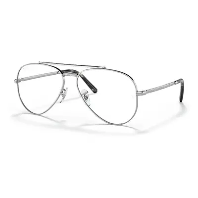 Ray-Ban Eyeglasses Unisex New Aviator Optics - Silver Frame Clear Lenses Polarized 55-14