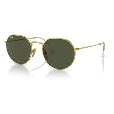 Ray-Ban Sunglasses Unisex Jack Titanium - Gold Frame Green Lenses 53-20